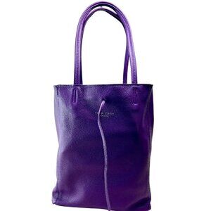 Ivan Troy Tania Purple Women's Italian Leather Outdoor Travel & Shoulder Bag
